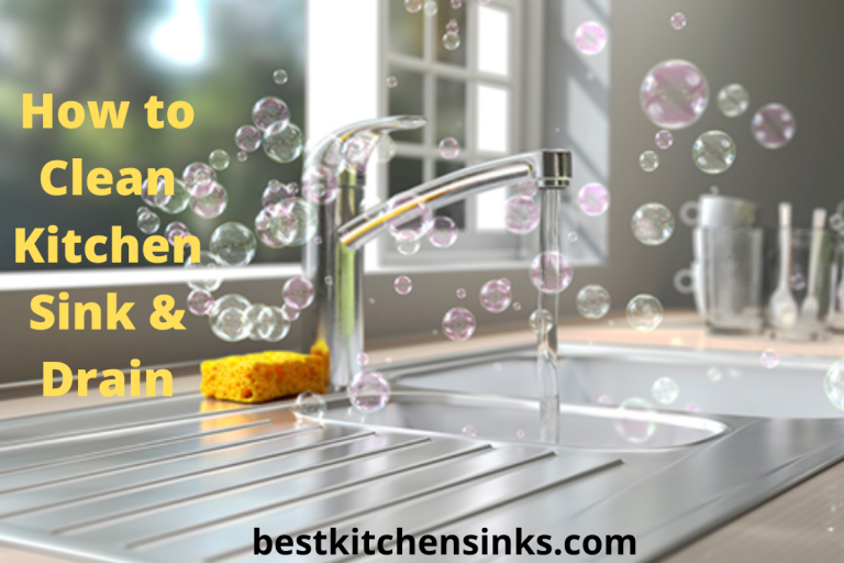clean kitchen sink drain with water pressure